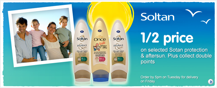 Half price on selected Soltan sun protection