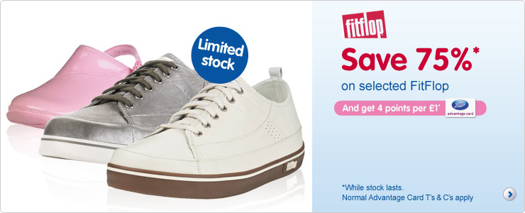75% off selected FitFlop