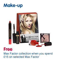 Free Max Factor Collection when you spend �15 on Selected Max Factor