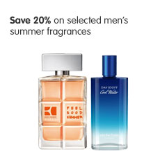 Save 20% on selected men's summer fragrances