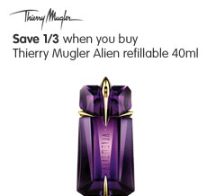 Save 1/3 when you buy Thierry Mugler Alien refillable 40ml