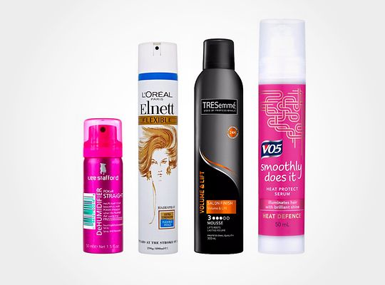 Collection of hair products